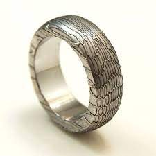 Damascus Steel Wedding Ring Etsy Steel Wedding Ring Rings For Men Jewelry Rings Engagement
