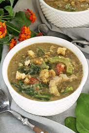 Since i cook for only my husband and myself, i have simplified her recipe and cut down on the amounts. Mung Bean Soup Ginisang Munggo Foxy Folksy