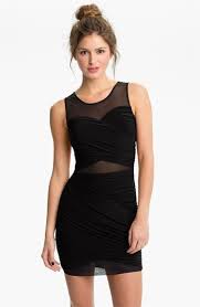 Soprano Mesh Panel Draped Body Con Dress Juniors Nordstrom Draped Bodycon Dress Black Dresses For Juniors Junior Dresses