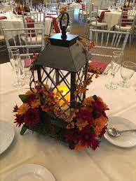 We Are Loving This Beautiful Lantern Centerpiece For A Fall Wedding Wedding Centerpieces Diy Lantern Centerpiece Wedding Lantern Centerpieces