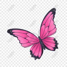 Bentuknya sangat mudah untuk dibuat sketsa meskipun ada beberapa yang bentuk sayapnya rumit. Kartun Kupu Kupu Pink Yang Digambar Tangan Png Grafik Gambar Unduh Gratis Lovepik