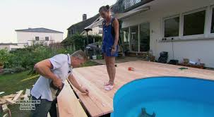Diese erhöhte terrasse ist auf stelzen gebaut und mit bangkirai. Preview Katja Und Thilo Bauen Terrasse Mit Pool