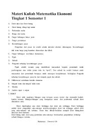 Temukan informasi lengkap tentang contoh soal tajwid pilihan ganda dan jawabannya. Materi Kuliah Matematika Ekonomi Tingkat 1 Semester 1