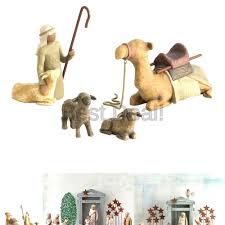 Willow Tree Hand Painted Sculpted Figures Shepherd And Stable Animals 4 Pie Willow Tree Animals Willow Figurines