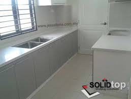 Cameron swapped the heavy cameron also incorporated extra storage with lower cabinets and a pantry on the side of the peninsula. Solidtop Sdn Bhd Kitchen Cabinet Marble Granite Quartz Solid Surface Gallery Kitchen Cabinet