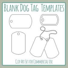 Military Dog Tags Clipart Set 4 Pieces Of Clip Art In A Pack Or Bundle For Your Worksheets Or Educational Resources Dog Tags Dog Tag Clip Dog Tags Military