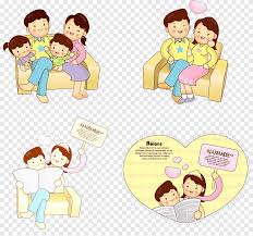 Gambar berikut adalah gambar sebuah keluarga bahagia dimana mereka sedang makan bersama. Cartoon Child Illustration Happy Family Watercolor Painting Text Png Pngegg