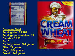 If it is greater than 5 grams, subtract half the grams of sugar alcohols from the total carbohydrates and count this as the available carbohydrate for insulin adjustment purposes. My Favorite Foods Serving Size 1 Cup Servings Per Container 16 Calories 3 040 Fat 80 Grams Carbohydrates 464 Grams Fiber 0 Grams Sugar 448 Grams Ppt Download