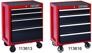 Craftsman embossed top mat protects surface on top of the rolling cabinet. Can You Spot The Differences Between These Two Craftsman Ball Bearing Tool Storage Cabinets