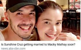 14:15:45 macky mathay sunshine cruz. Is Sunshine Cruz Getting Married To Macky Mathay Soon Sunshine Cruz Getting Married Cruz