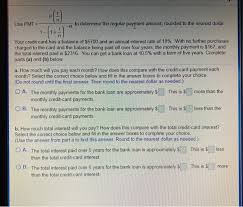 Pay off your old cards with loan proceeds. Use Pmt Nt To Determine The Regular Payment Amount Chegg Com