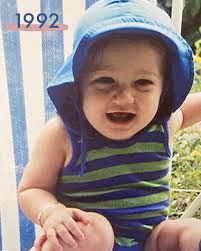 A little Hanna-Me-Downs story: In 1992, Margaret Diego took a photo of her  son Raul wearing a favorite Hanna onesie. 23 years later, Margaret's  grandson Raul Emilio is wearing the very same