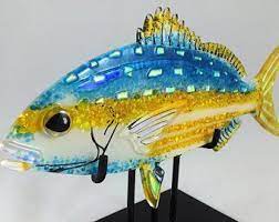 Welcome to two fish art glass's epk. Two Spanish Mackerel Fused Glass Fish Fused Glass Artwork Glass Fish Fused Glass Art