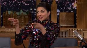 Priyanka chopra looks gorgeous while stepping out on stage for her appearance on the tonight show starring jimmy fallon held at rockefeller center on photos: Priyanka Chopra Talks About The Royal Wedding On The Tonight Show With Jimmy Fallon Entertainment News The Indian Express