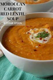 Moroccan Carrot Red Lentil Soup Recipe Red Lentil Soup Moroccan Carrots Lentil Soup
