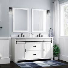 Dual Sink Barn Door Bathroom Vanity