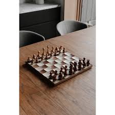 Black berliner on black basic board. Umbra Wobbly Brown Chess Board Game Reviews Wayfair