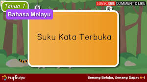 四年级国文课本 第十六页 l sjkc bahasa melayu tahun 4 ms 16 (kssr semakan) unit 3 misi mulia. Tahun 1 Bahasa Melayu Suku Kata Terbuka Youtube