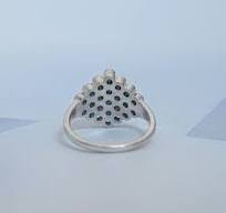 Paraiba Round Gemstone Bezel Set Wedding Ring