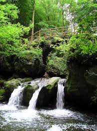 Der schiessentümpel ist ein kleiner wasserfall mit drei strömen über eine felskante in ein darunter liegendes felsbassin schießt. Kleine Luxemburger Schweiz Wikipedia