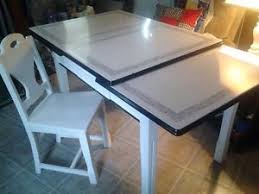Rare Vintage Tepco Montanari Signed Enamel Top Table 4 Retro Mid Century Chairs Vintage Kitchen Table Wooden Kitchen Table Vintage Kitchen