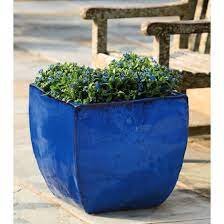 Sold and shipped by spreetail. Pflanzzubehor Set Of 3 Cobalt Blue Garden Planters Indoor Outdoor Ceramic Flower Pots Garten Terrasse Pogio Be