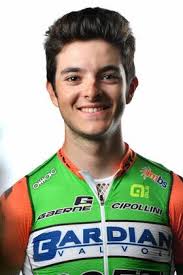 Daniel Savini of Bardiani CSF poses for the photographer during a portrait  session ahead of the
