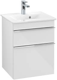 Several decades ago, when there was only one bathroom in the house, the height of this piece was adjusted so that the children were able to use it. Venticello Vanity Unit Angular A92201dh Villeroy Boch