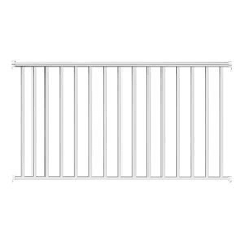 Picket, glass & cable railings custom designed for your deck! 6 Ft X 36 In White Aluminum Baluster Railing Kit Ez6rw The Home Depot Aluminum Balusters Railing Handrail