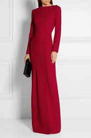Claret Ella Wool Crepe Gown Roland Mouret Simple Homecoming Dresses Classy Dress Couture Dresses