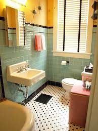 Download bathroom tile images and photos. Kristen And Paul S 1940s Style Aqua And Black Tile Bathroom Built From Scratch