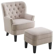 Elroy Wingback Chair And Ottoman In 2020 Chair And Ottoman Ottoman Wingback Chair