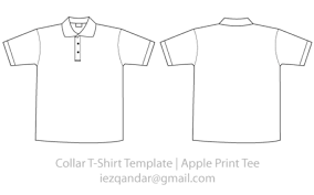 Vector Collar Tee Template Clip Art Free Download
