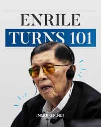 Former Senate President and now Chief Presidential Legal Counsel Juan Ponce  Enrile turns 101 today. At his age, Enrile is considered older than the  Penicillin (1928), World War II (1937), and the