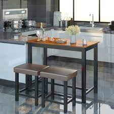 Ships free orders over $39. Generic 3 Piece Pub Table Set Counter Height Breakfast Dining Table W Stools Kitchen Home Furniture