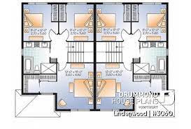 House plans & house designs in modern architecture. Semi Detached House Plans And Duplex Plans Drummond House Plans