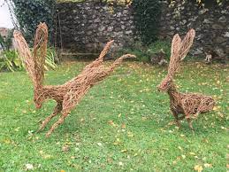 Lamb and sheep garden ornaments. Katherine Miles Willow Artist Katherine Miles Willow Aritst