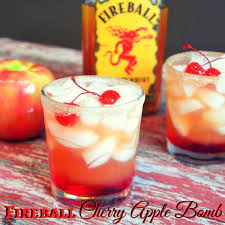 Fireball Cherry Apple Bomb Cocktail The Farmwife Drinks