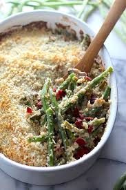 Gourmet Green Bean Casserole With Bacon Gruyere And Caramelized Onions Baker By Nature Recipe Gourmet Green Bean Casserole Green Bean Casserole Greenbean Casserole Recipe