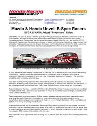 Sales showroom, vehicle sales agent used car industry. 12 09 10 B Spec Announcement Final Pdf Mazda Usa Media
