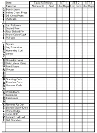 Gym Workout Sheet Sada Margarethaydon Com