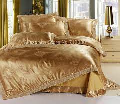 Many can be tumble dried and go from toddler bedding sets right up to super king duvet covers. Satin Cotton Fabric Luxurious Jacquard Embroidered Duvet Covers Sets 4pcs Coffee Gold Prints Queen Full King Bedding Sets Fabric Sectional Sofa Set Set Up Surveillance Cameraset Eyeshadow Aliexpress