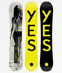 yes typo black yellow 155 snowboard