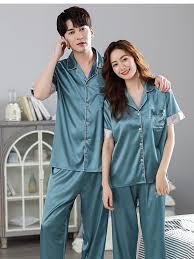 Đồ Pijama Lụa Satin Tay ngắn Quần dài Cao Cấp | IvySweetHome