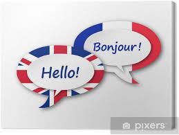 Cliquez ici maintenant pour obtenir un devis! Tableau Sur Toile Anglais Francais Traduction Discours De Langue Bulles Ballons Pixers Nous Vivons Pour Changer