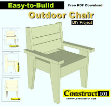 Outdoor Chair Plans Easy To Build Free Pdf Construct101 Outdoor Chairs Outdoor Chairs Diy Small Shed Plans