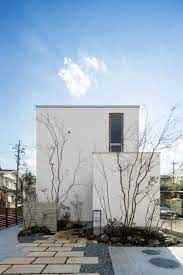 木に囲まれた白い家 加度商の写真集 広島県尾道市 注文住宅 工務店 エクステリア 外観 住宅 モダン 住宅 外観