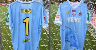 Fc köln trikot 3rd 2019/2020 blau blau 1 Fc Koln Star Timo Horn Stiftet Getragenes Fastelovend Trikot