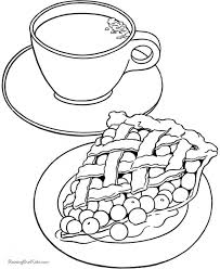 Picture coloring is a mouthwatering activity for your little foodies. Get This Food Coloring Pages Tea And Pie Lpec6