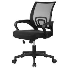 Yaheetech Adjustable Ergonomic Office Chair Mesh Swivel Computer Chair Black Walmart Com In 2020 Office Chair Mesh Office Chair Chair